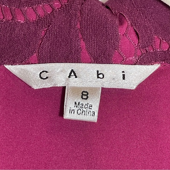 CAbi Frolic lace plum berry blazer jacket style #128 size 8 - Picture 3 of 10